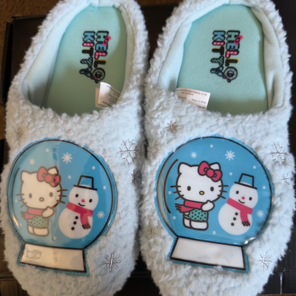 Hello Kitty Light Blue Kids Slippers